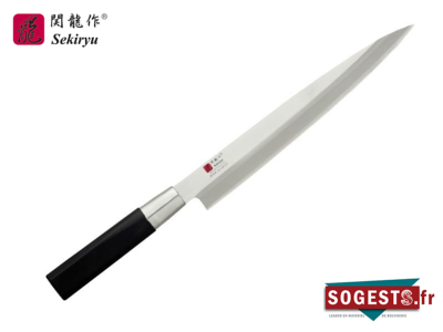 Couteau SEKIRYU Sashimi, lame 21 cm, simple émouture